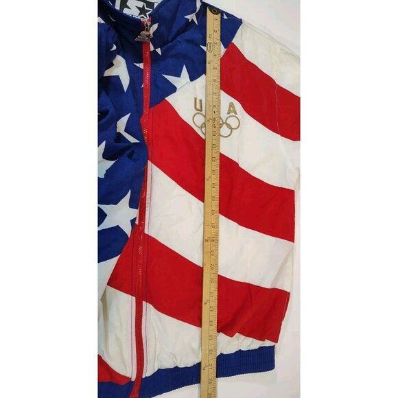 Starter USA Olympic Team Jacket Full Zip Nylon Windbreaker Men's L Vntg 90's HTF - Picture 7 of 8